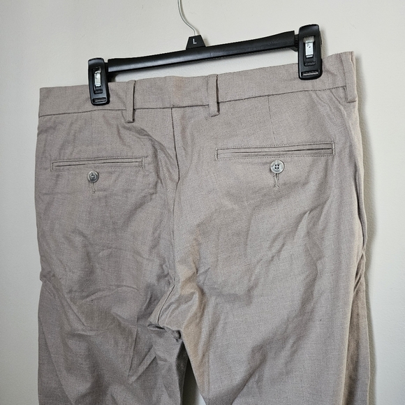 Nordstrom Pants Light Tan Gray Beige Mens Shop 32x32 Classic Athletic Fit - Picture 5 of 10